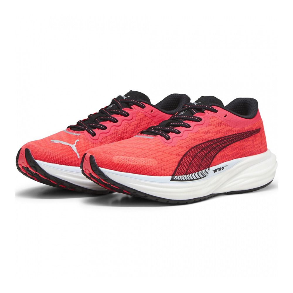 Puma DEVIATE NITRO 2 - Chaussures running Femme fire orchid/puma black/icy blue