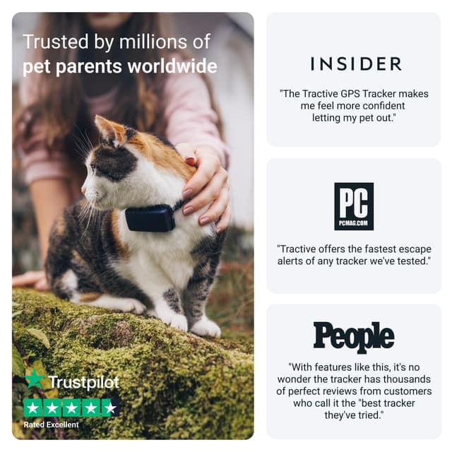 Tractive CAT Mini GPS tracker til kat (blå)