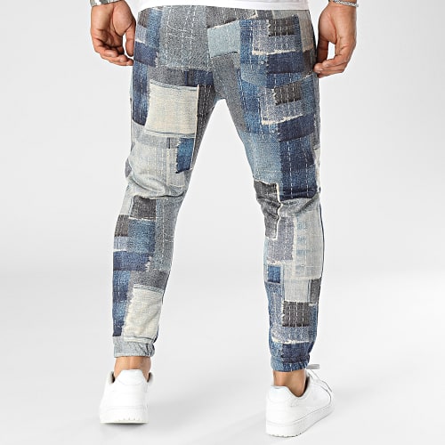 Pantalon Jogging Bleu Denim Wash