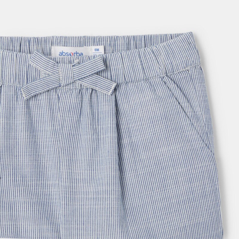 Pantalon en coton bio bleu mixte Absorba Bleu