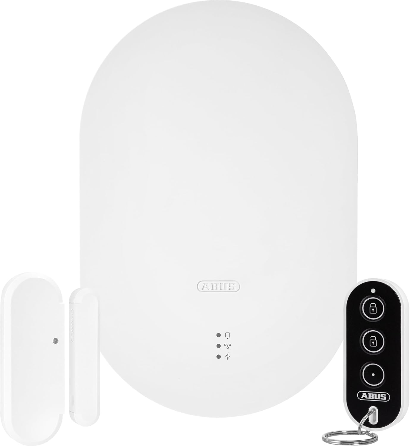 ABUS Funk-Alarmanlage Smartvest Pro - Starter-Set mit Zentrale, Öffnungsmelder, Sirene, Fernbedienung und kostenloser App - Alarmanlage für Haus und Wohnung - Einbruchschutz mit Alarm auf Handy