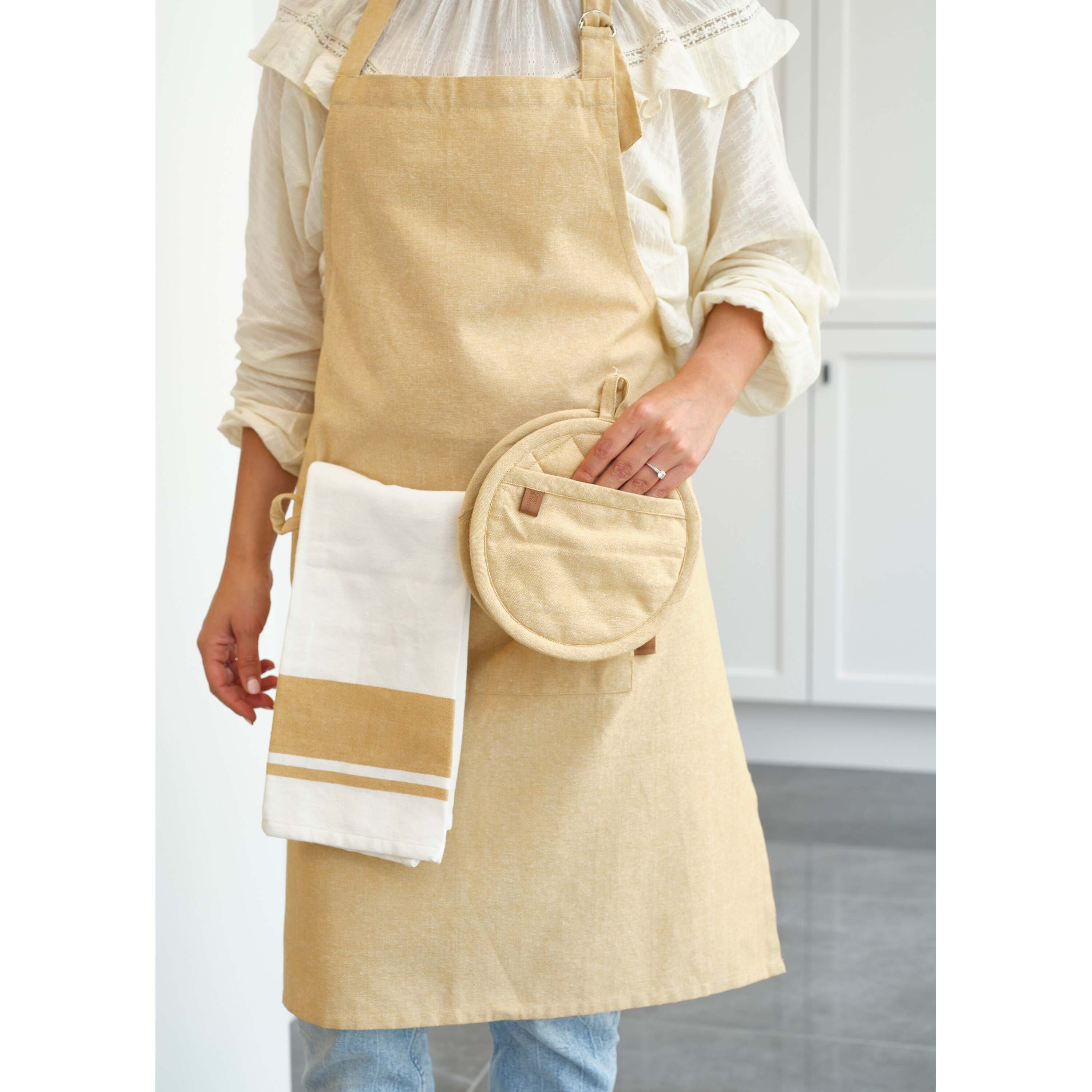 Cosy & Trendy Keukenschort Stoff Amber Gold