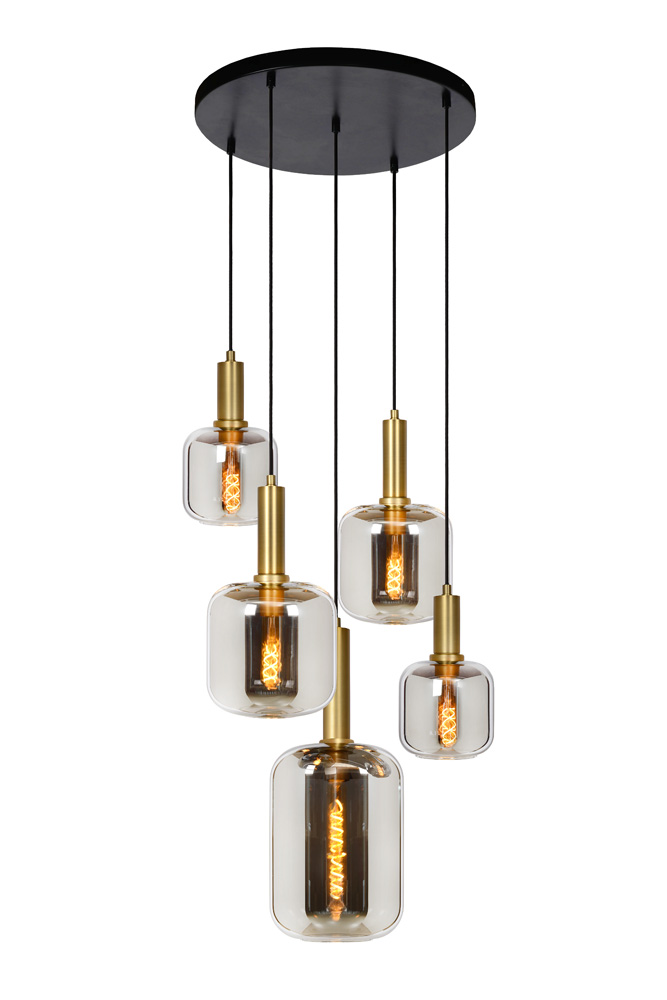Lucide Joanet hanglamp 66cm 5x E27 zwart