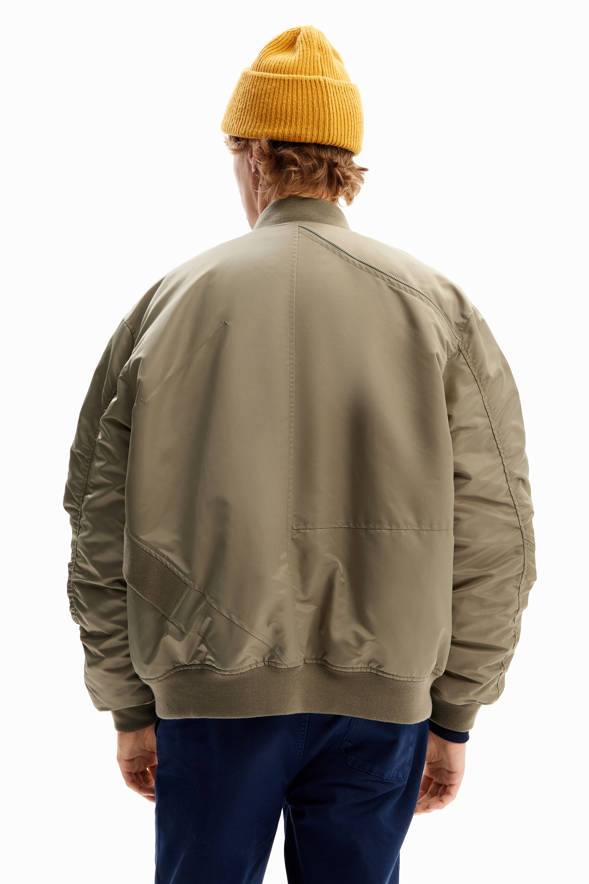 Jaqueta bomber reversível