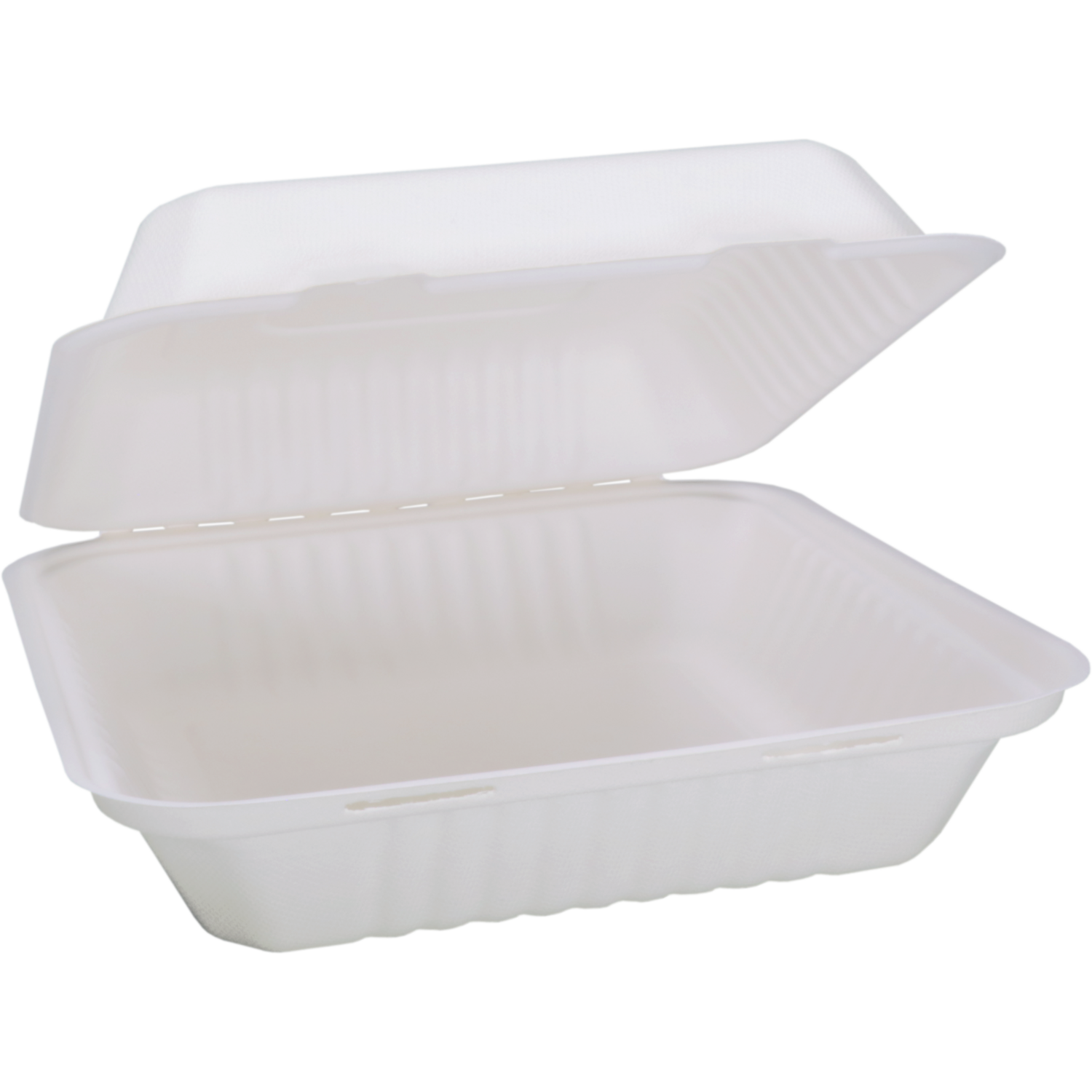 Depa Bak, Bagasse (suikerrietpulp), 1200ml, maaltijdbox, 23x23x7.8cm, wit