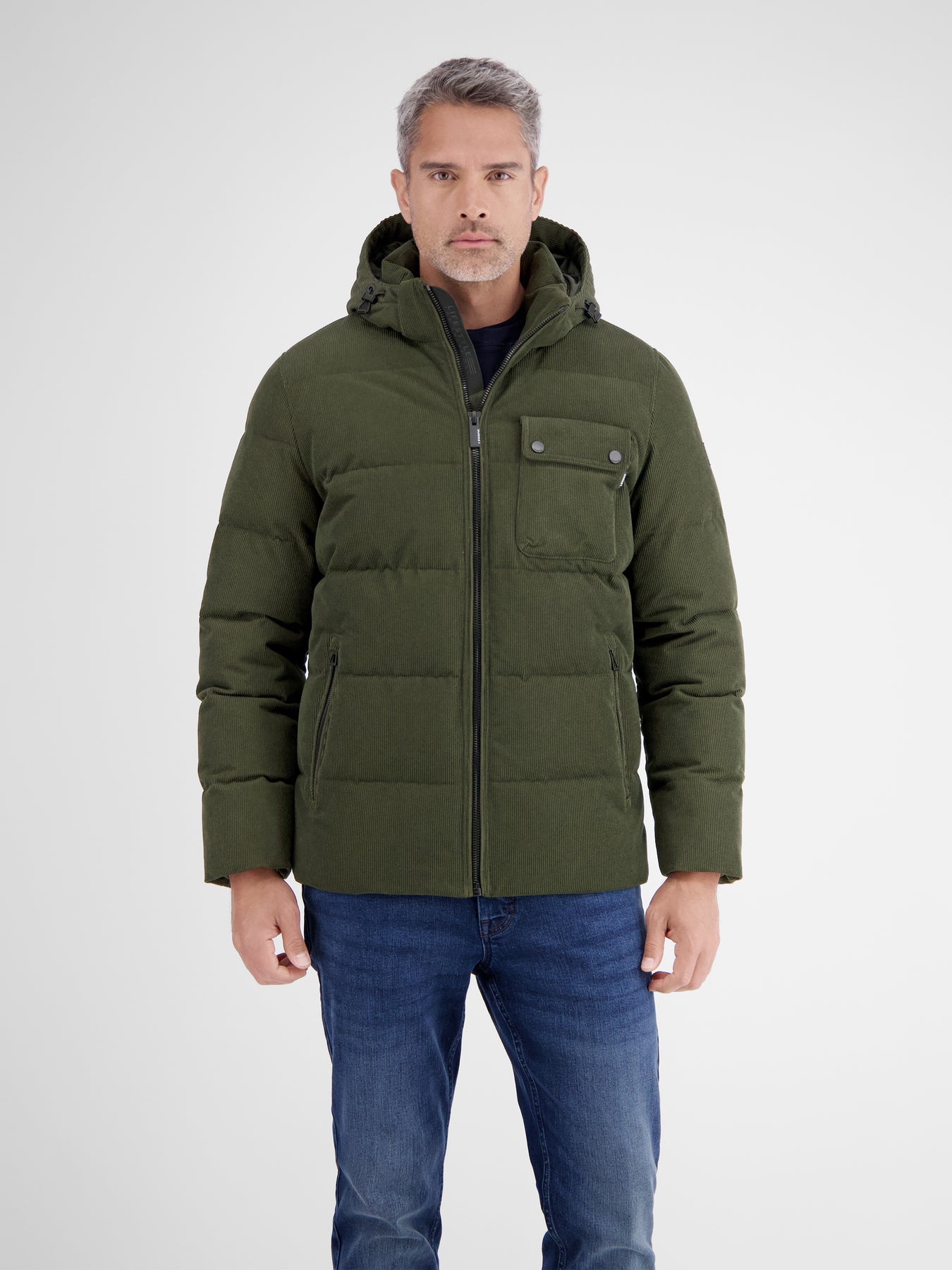 Herren Steppjacke in funktionaler Cord-Optik