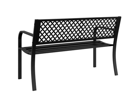 VIDAXL - Banc de jardin 119 cm noir acier