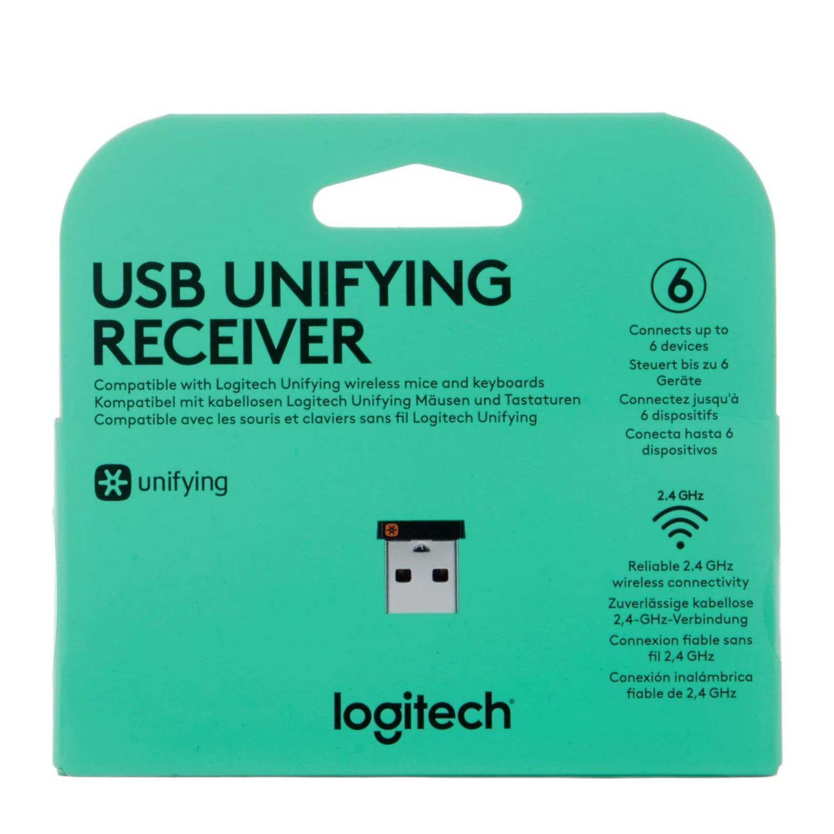 USB Unifying Empfänger Dongle 2.4 GHz Receiver (910-005931) - Schwarz