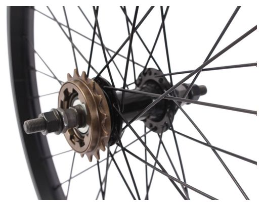 BMX Roue Arriere Noir 20 10mm KHEbikes