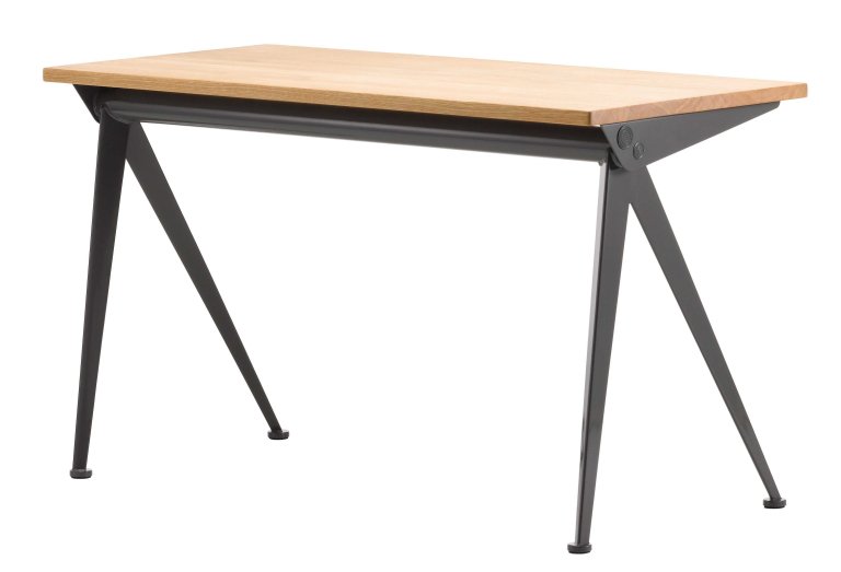 Vitra Compas Direction bureau 125x60 geolied eiken, diepzwart