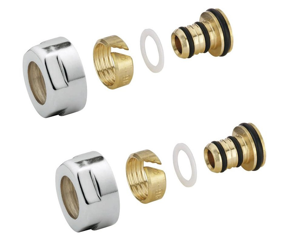 Sapho alupex knelkoppeling 16mm chroom