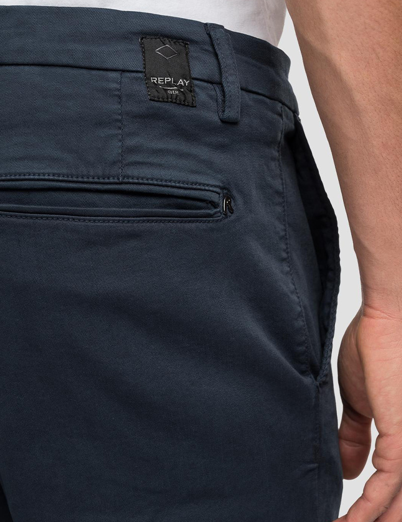REPLAY CHINO HOMME REGULAR BENNI BLEU MARINE