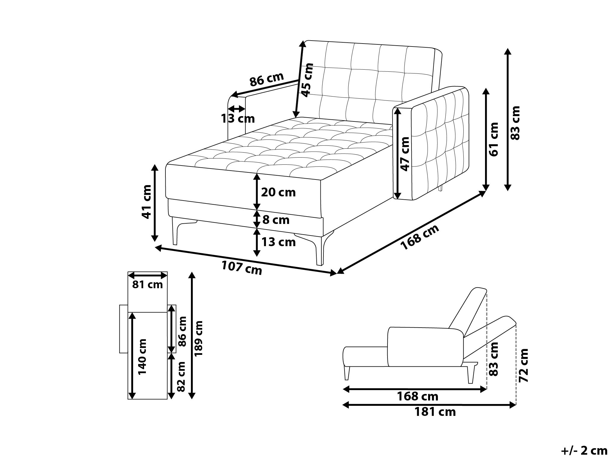 Chaise longue ABERDEEN Kunstleer Wit