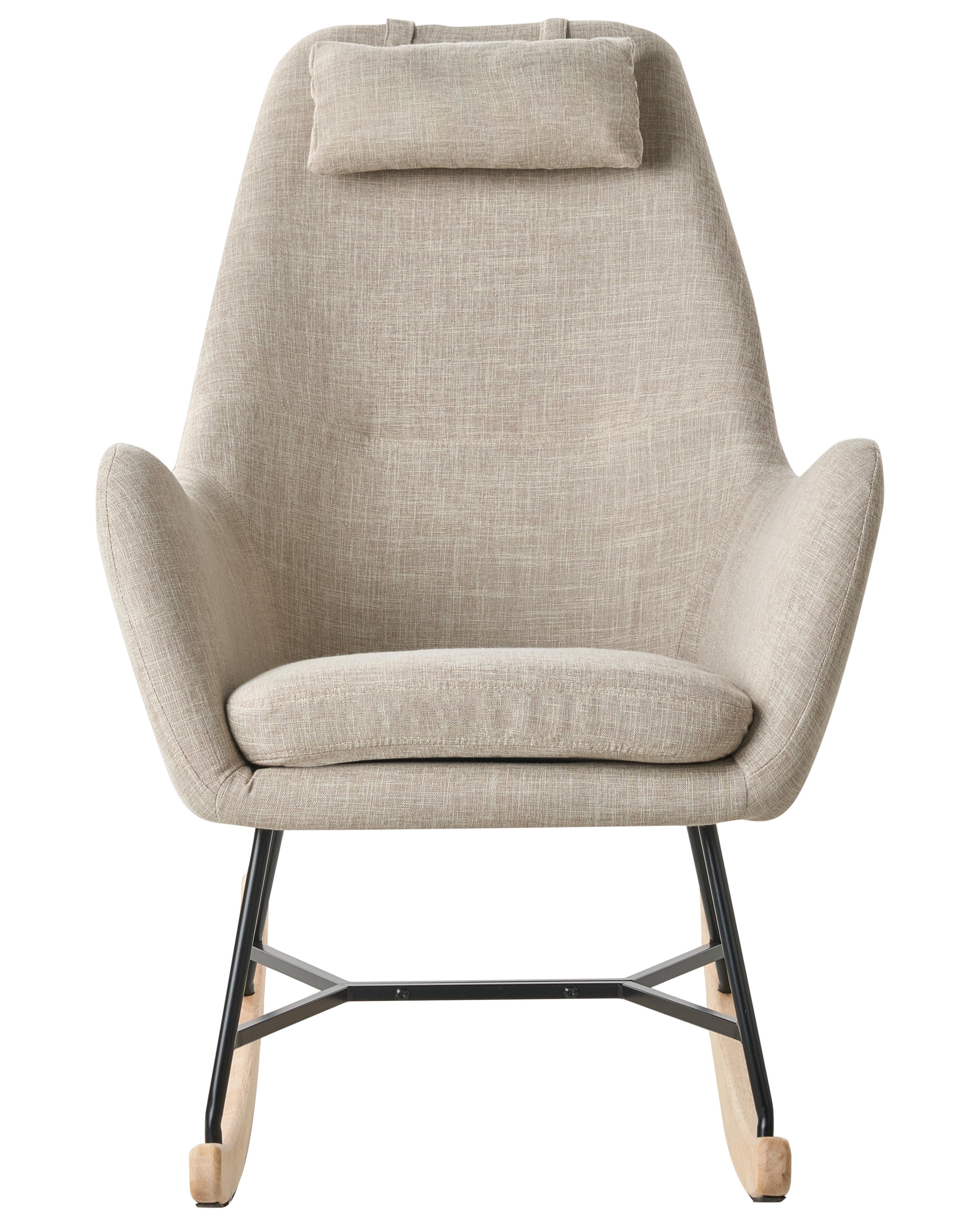 Schommelstoel ARRIE Stof Lichtbeige
