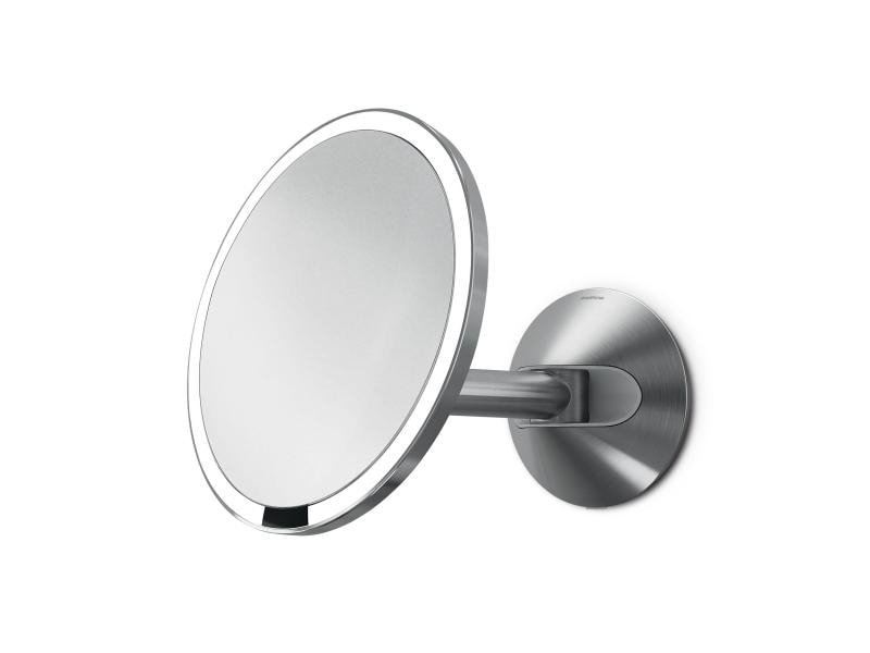 Simplehuman Kosmetikspiegel mit Sensor mit Wandhalterung Si Kosmetikspiegel mit 5x Vergrösserung