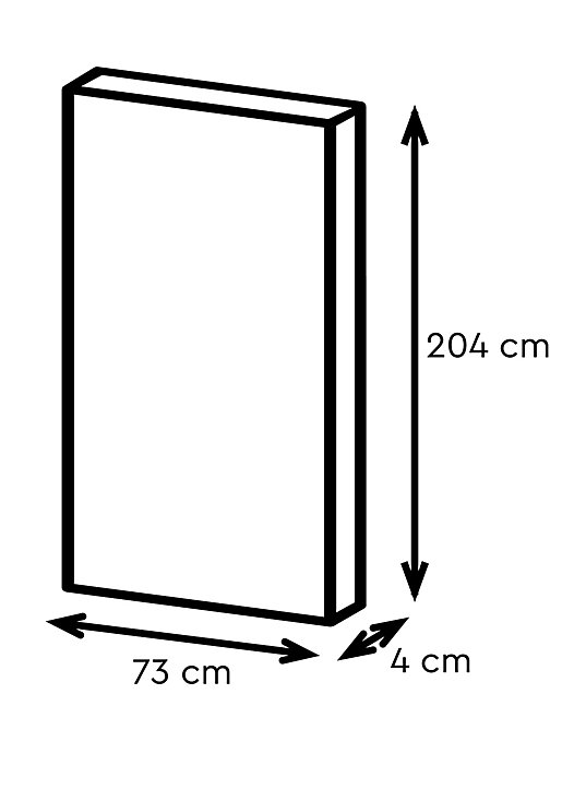 Porte coulissante postformée 2 panneaux CDG H.204 x l.73 cm