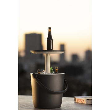 Keter Go Bar bijzettafel zwart kunststof Ø 38 cm