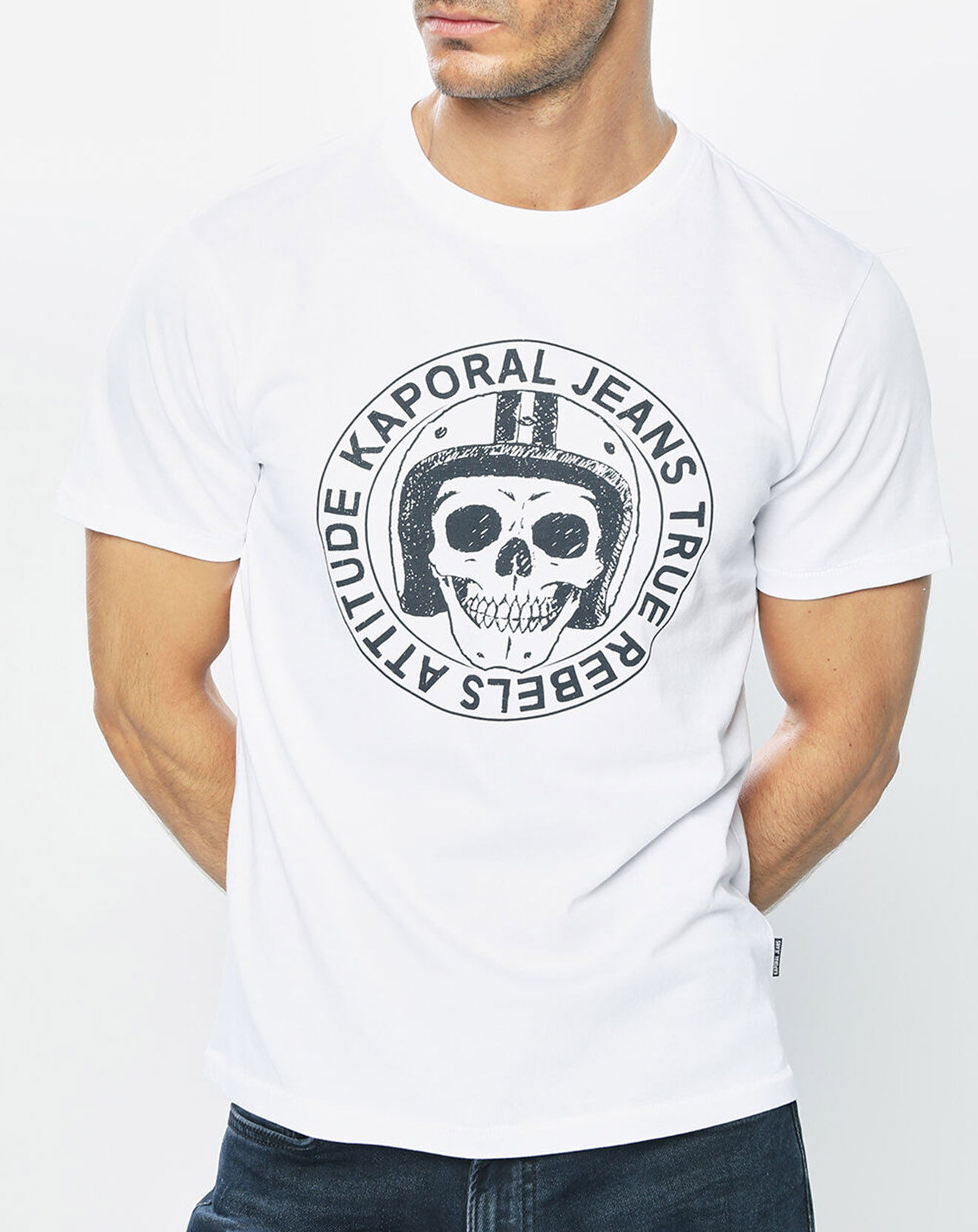 Kaporal 5 T-Shirt 100% Coton Bio Rondi blanc
