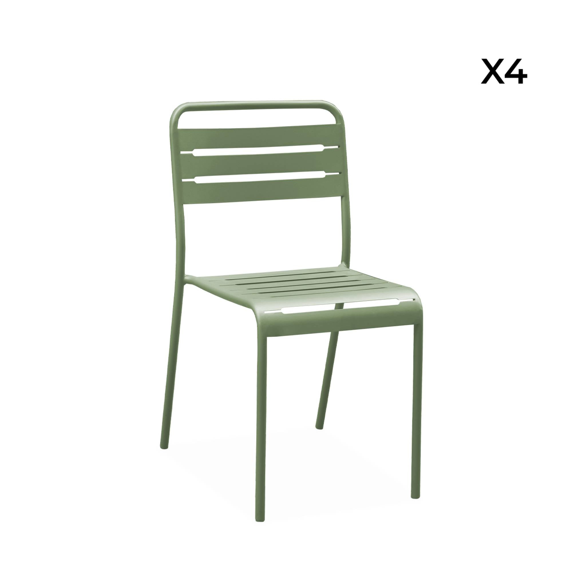 sweeek - Tuinstoelen metaal (set van 4)