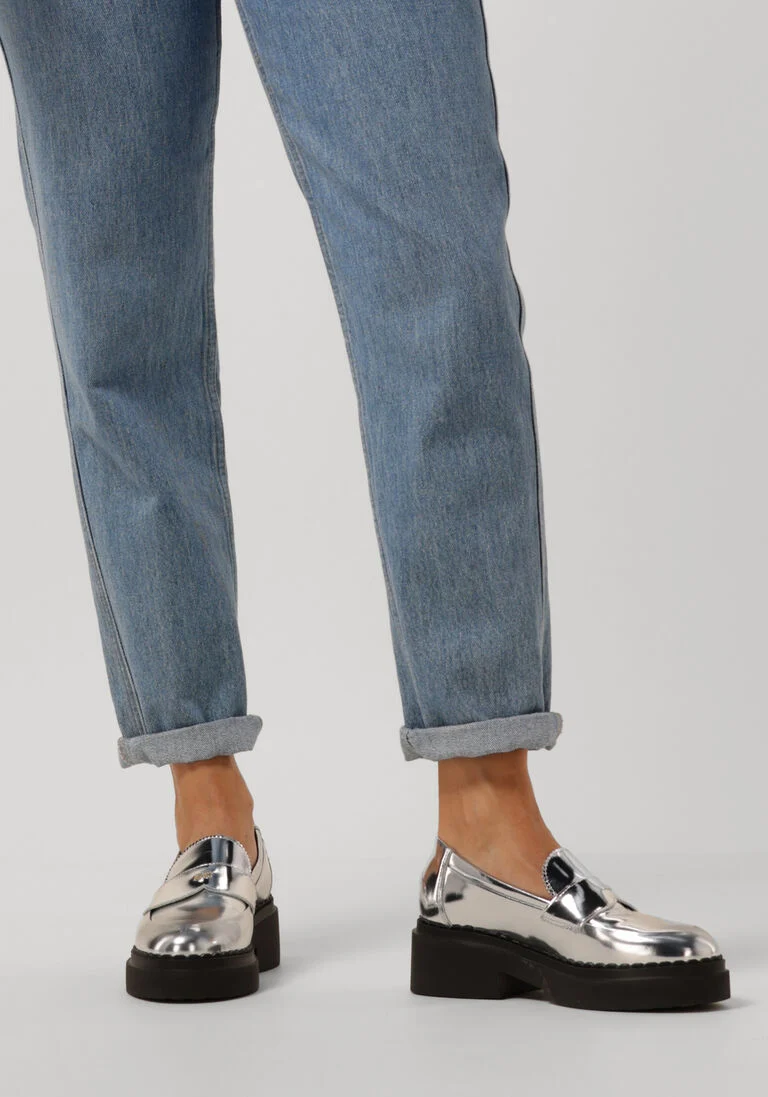 NUBIKK zilveren nubikk loafers frankie loafer