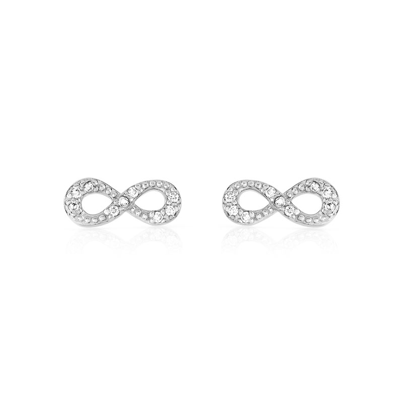 Boucles d'oreilles argent 925 infini zirconias
