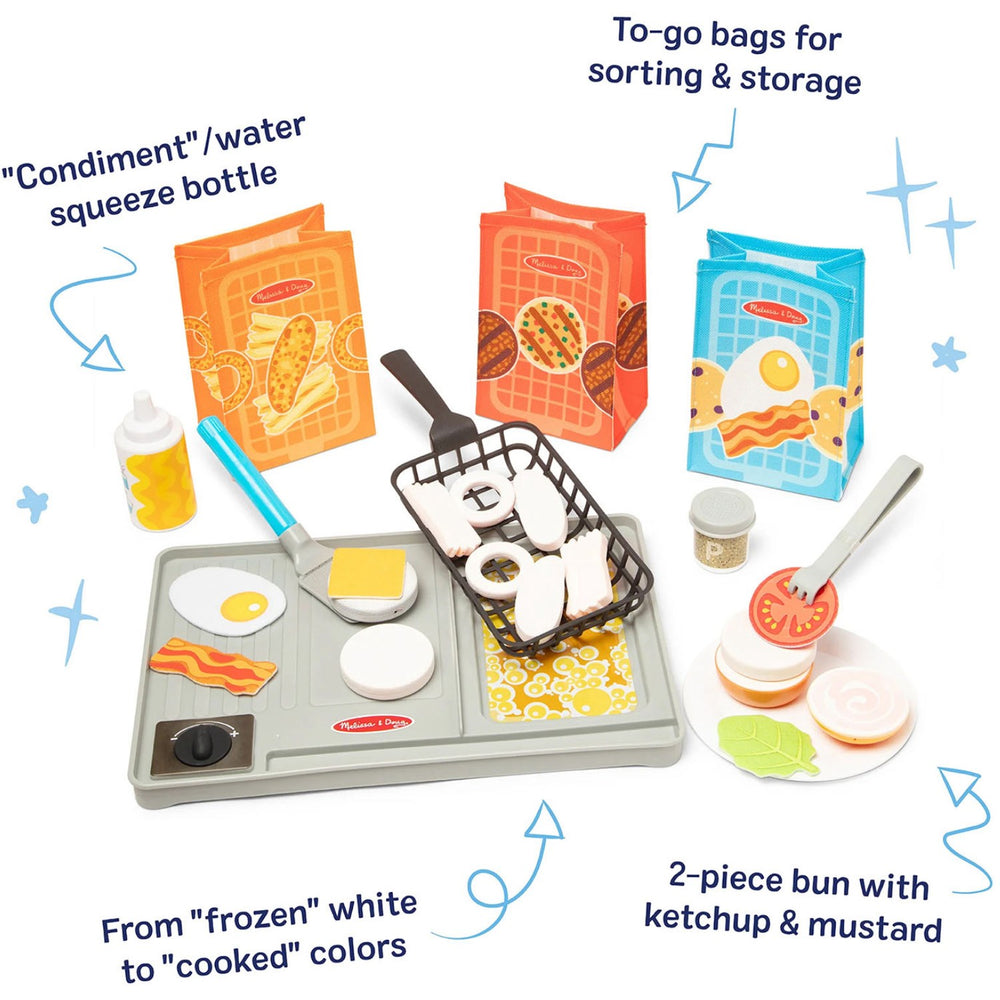 Køb Melissa & Doug Multifarvet Legesæt - Water Wow! Flip & Fry: Grill-Sæt