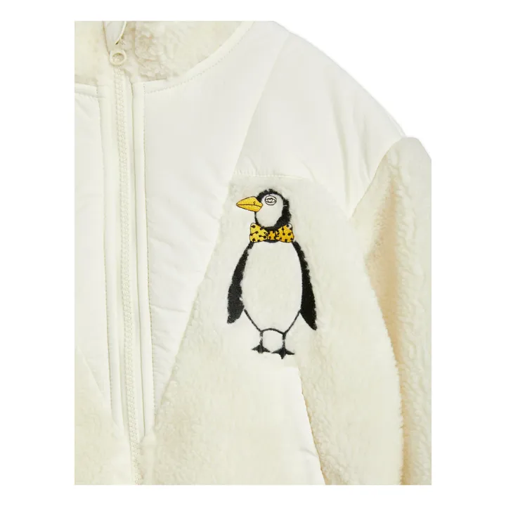 Mini Rodini Veste Polyester Recyclé Pingouin | Ecru