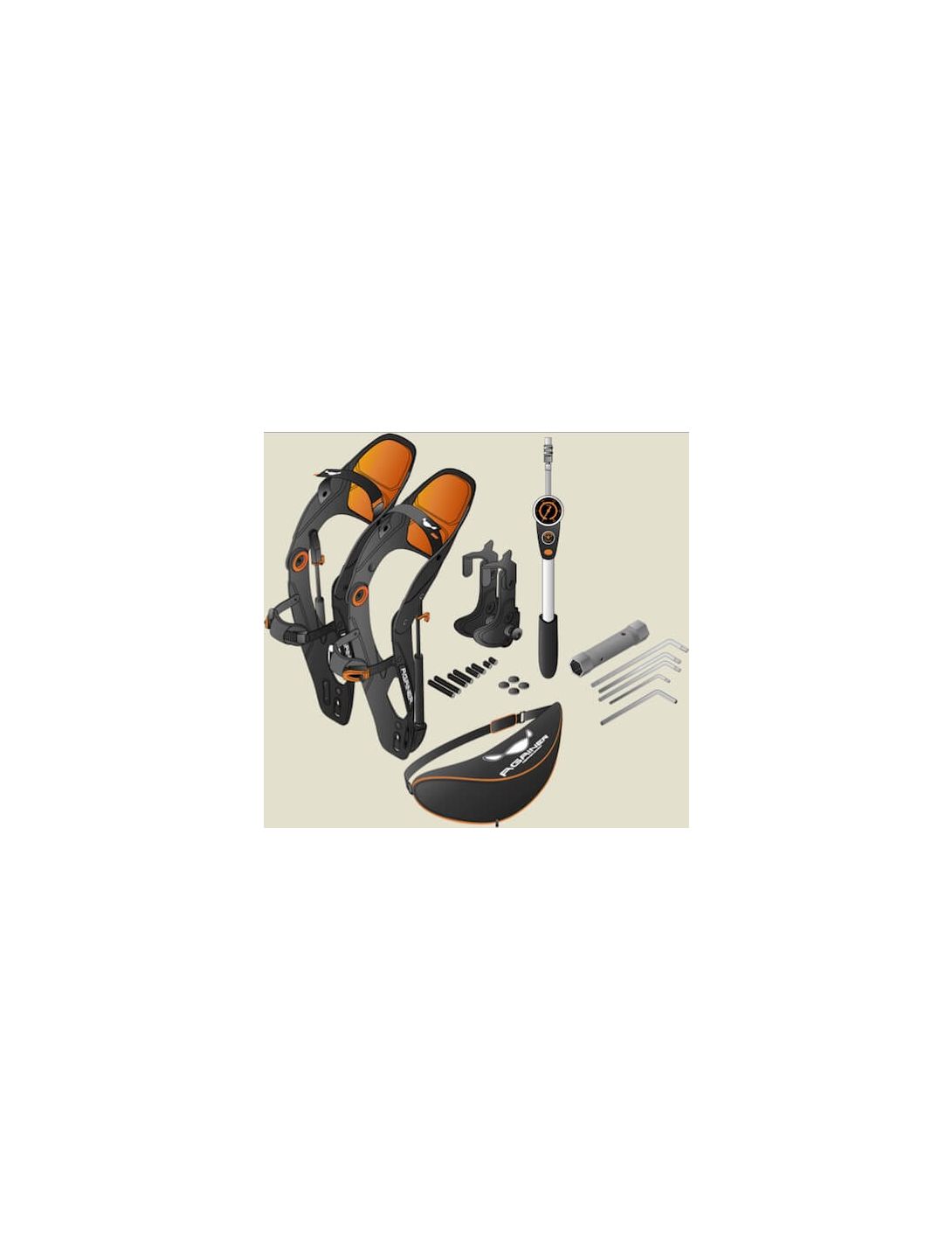 Exoskeleton ski-brace unisex