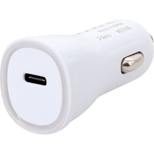 Chargeur allume-cigare - USB-C - 18W - blanc