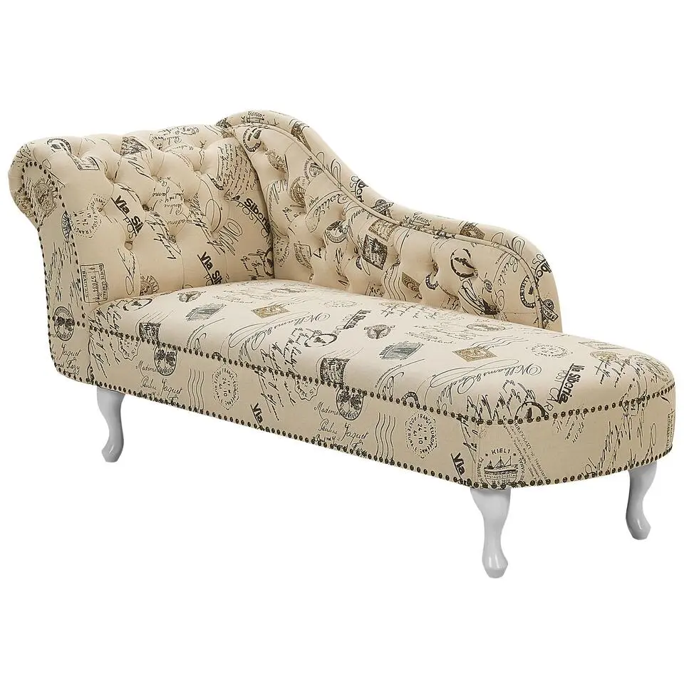 NIMES - Chaise longue - Beige - Linkerzijde - Polyester