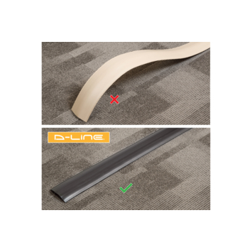D-line kabelgoot halfrond zwart 60/12 mm 1.8 meter
