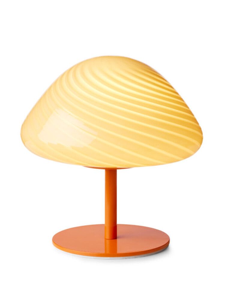 BORDLAMPE HALO DESIGN MINI MUSH GLASSHODEORANGE