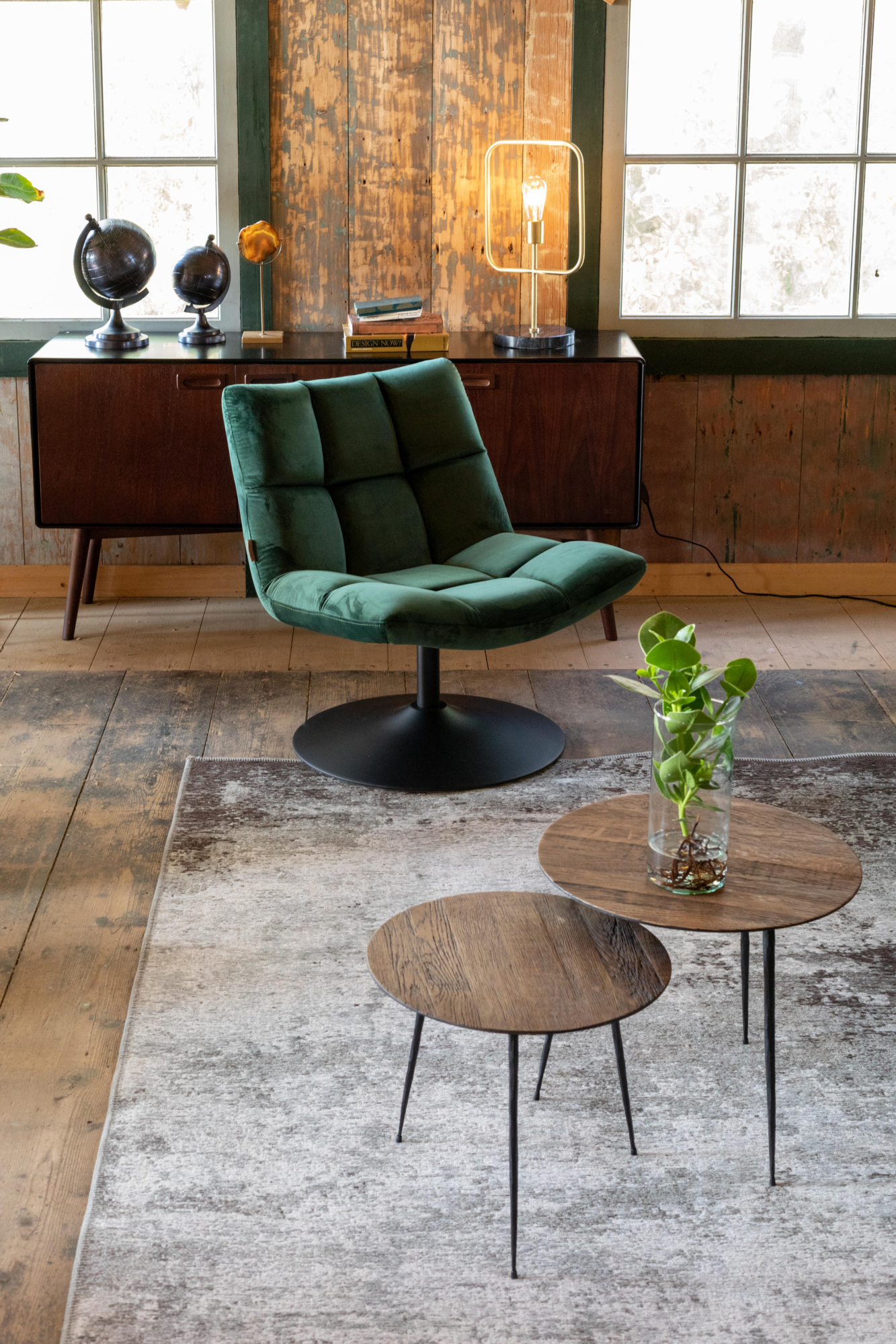 Fauteuil Bar Velvet groen
