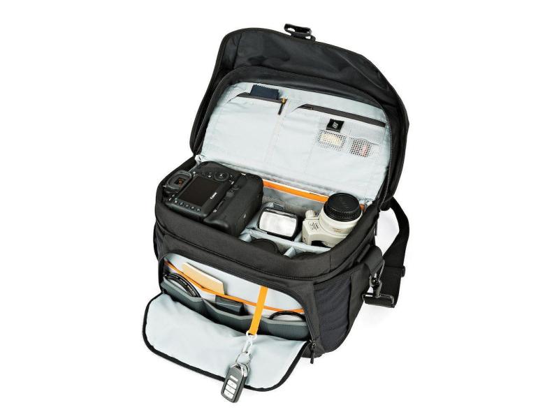 Lowepro Kameratasche Nova 200 AW II Schwarz Kamera Tasche für bis zu 2 professionelle DSLR-Kameras sowie zusätzliche Objektive und Blitz