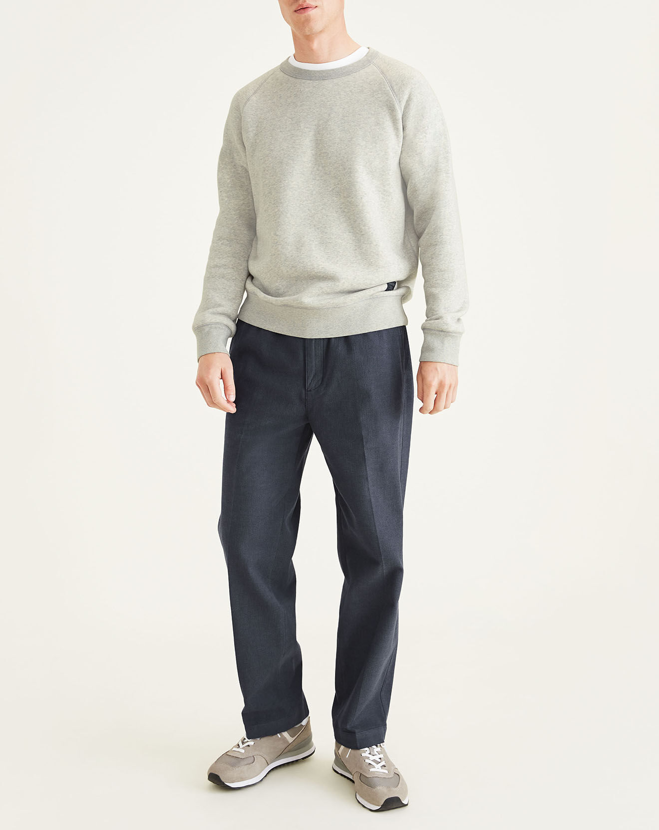 Dockers Pantalon en Coton Bio Pull On Tapered imprimé bleu marine