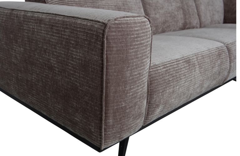 WOOOD Statement hoekbank rechts rib taupe
