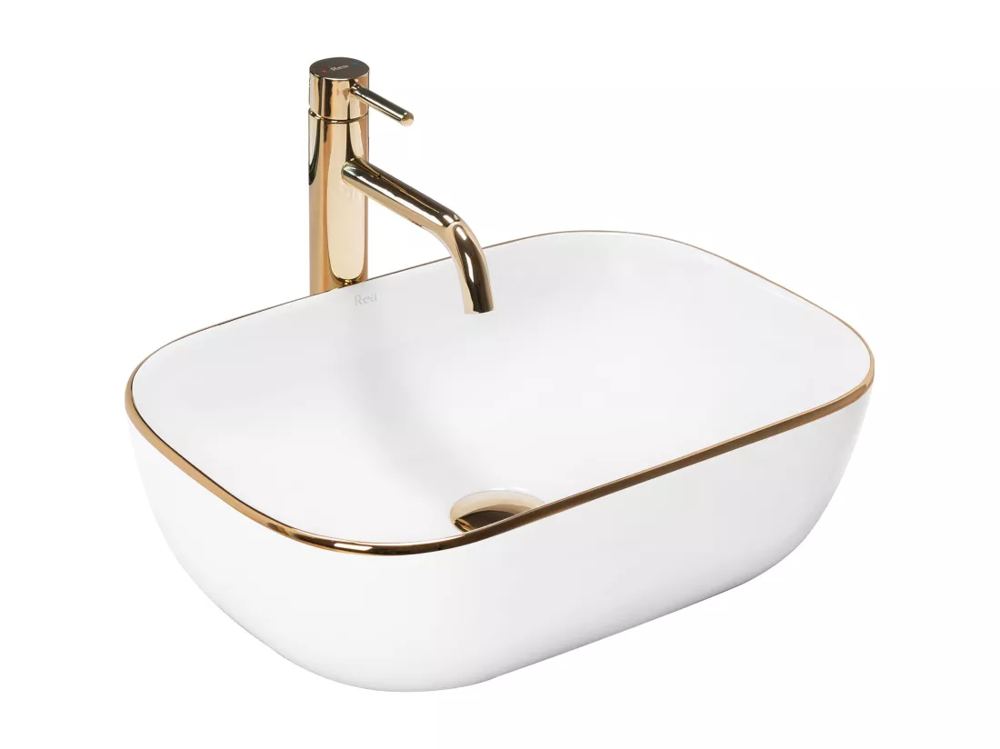 Vasque à poser Rea Belinda white gold