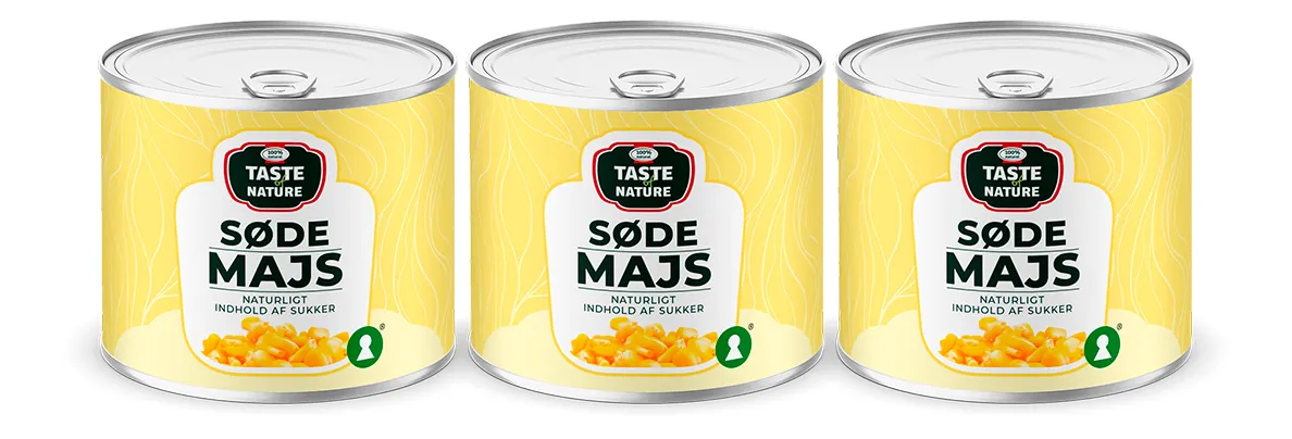 Taste of Nature Søde Majs 3 x 140 g.