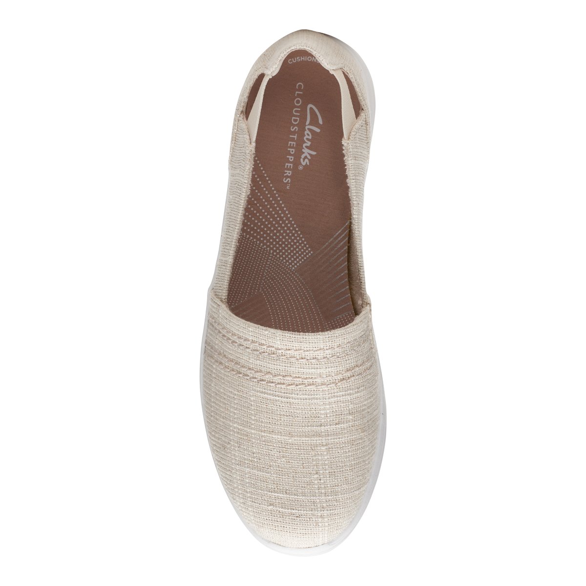CLARKS-Breeze_step-Espadrilles - Talon plat - Naturel Ouvert
