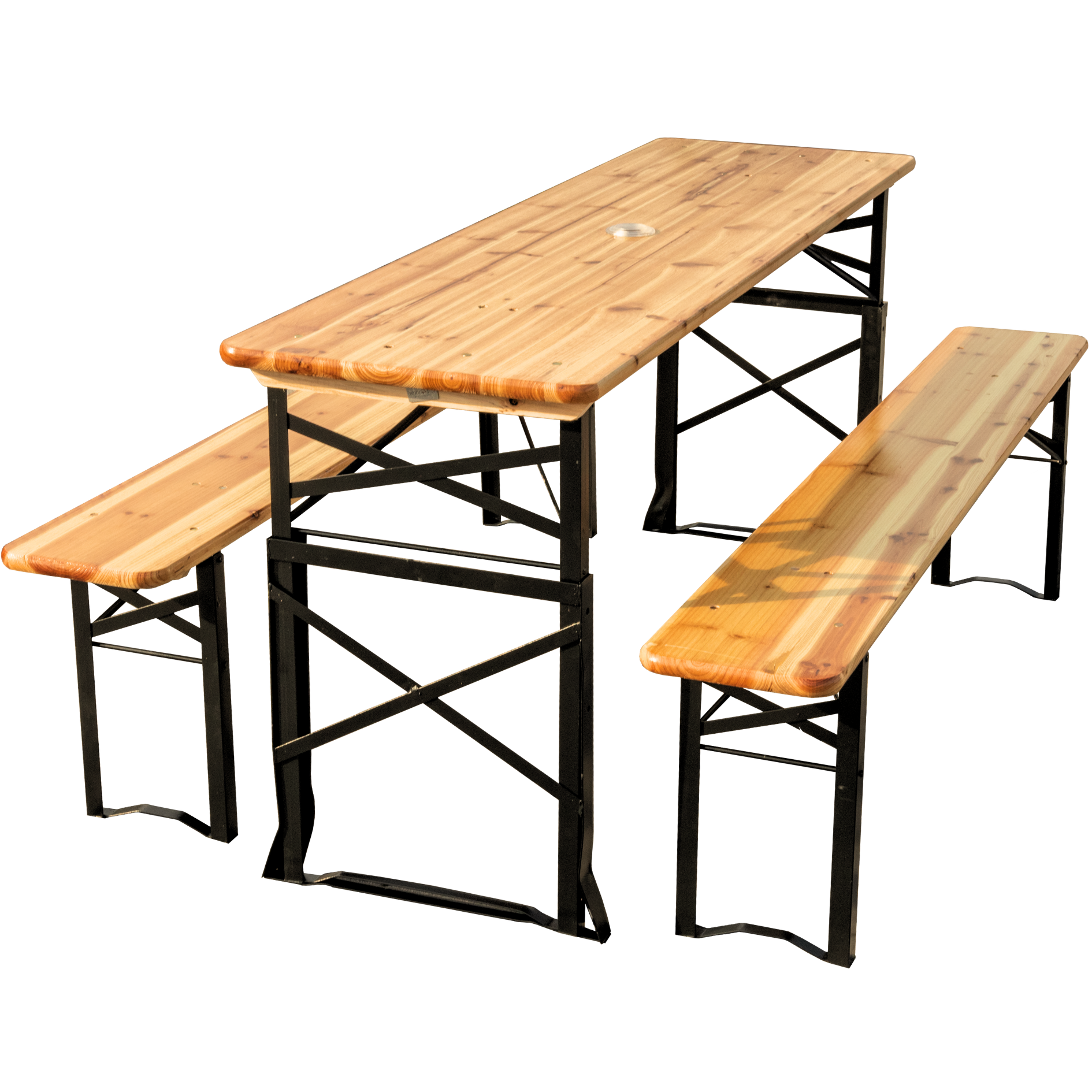holz4home® Bierzeltgarnitur - mehrteilig & klappbar | Hoehenverstellbar