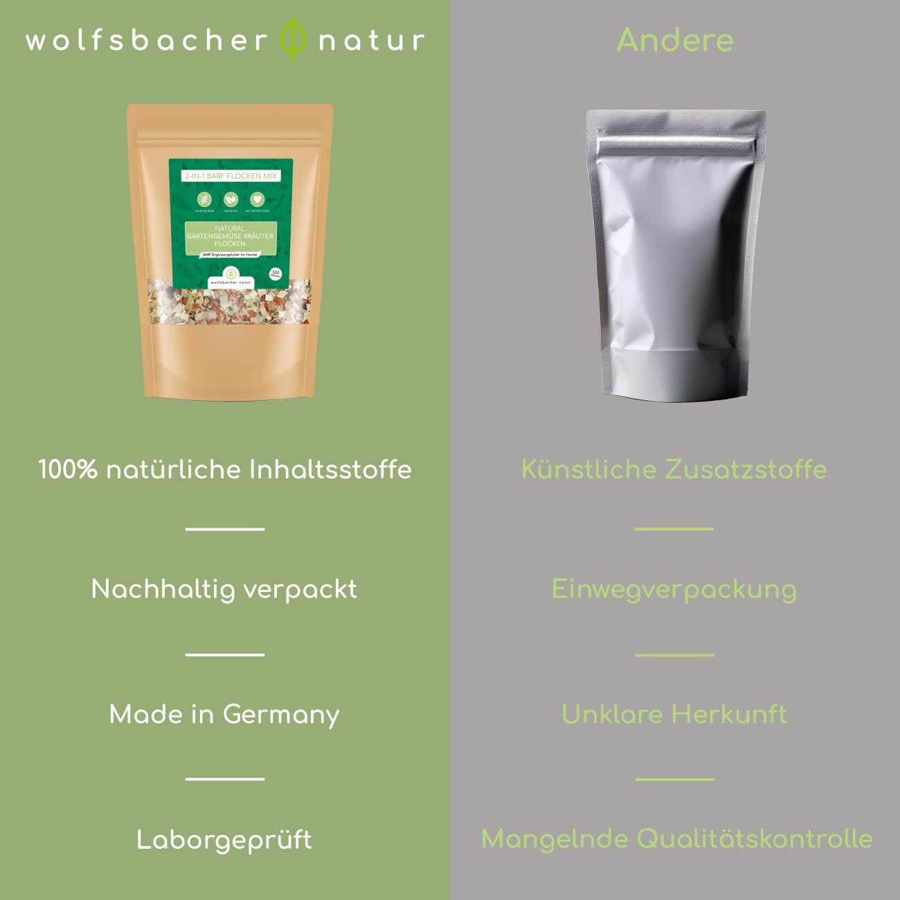 Wolfsbacher Natur Gartengemüse Kräuter Flocken