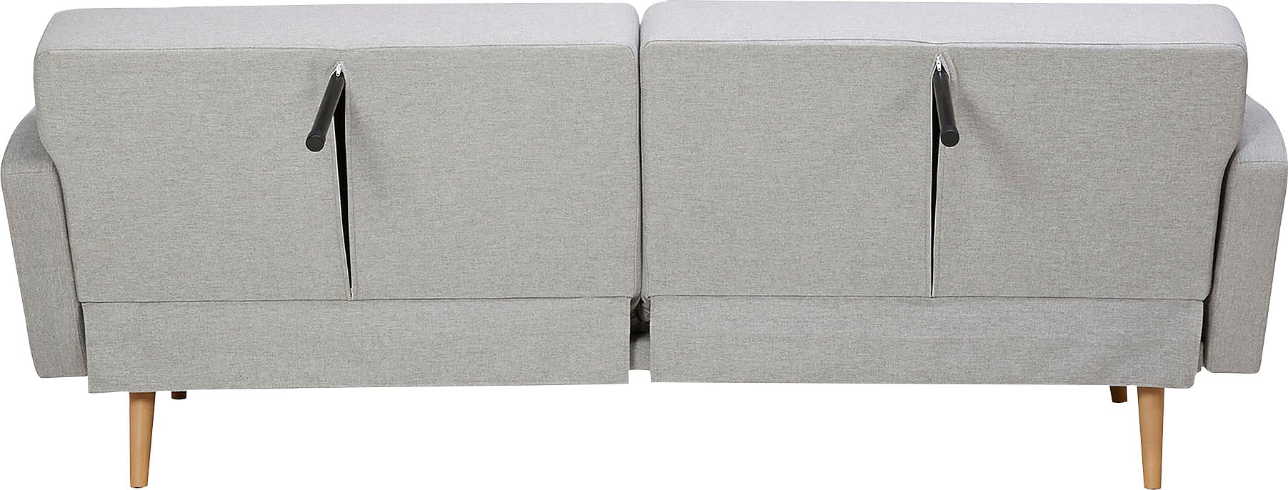 SalesFever Schlafsofa »Malmö - Komfortabler 2,5-Sitzer inklusive Zierkissen« mit Schlaffunktion, Breite 214 cm