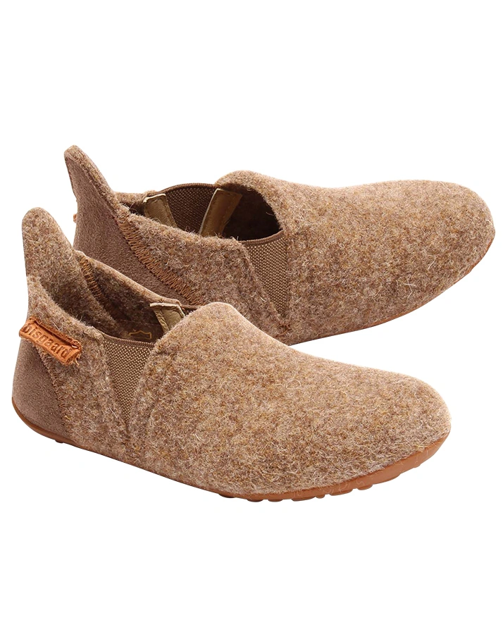 Filz-Hausschuhe WOOL SAILOR in braun meliert