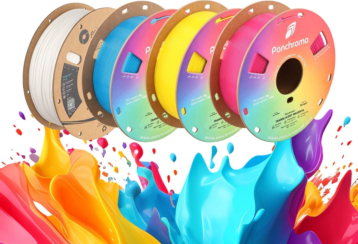 Polymaker  CMYK Lithophane Bundle, 1,75 mm    Klassiker aus der Druckwelt immer griffbereit!