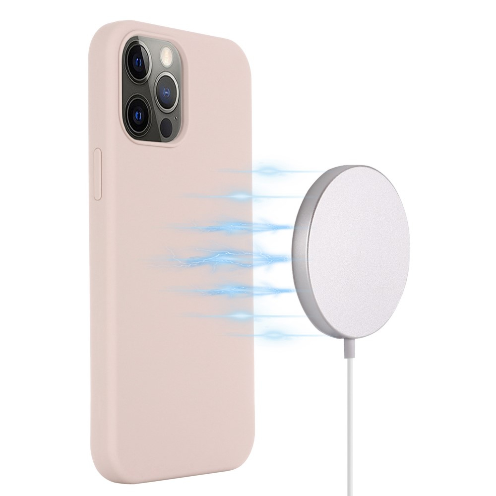 iPhone 14 Pro MagSafe Silikon Case Hülle - Rosa