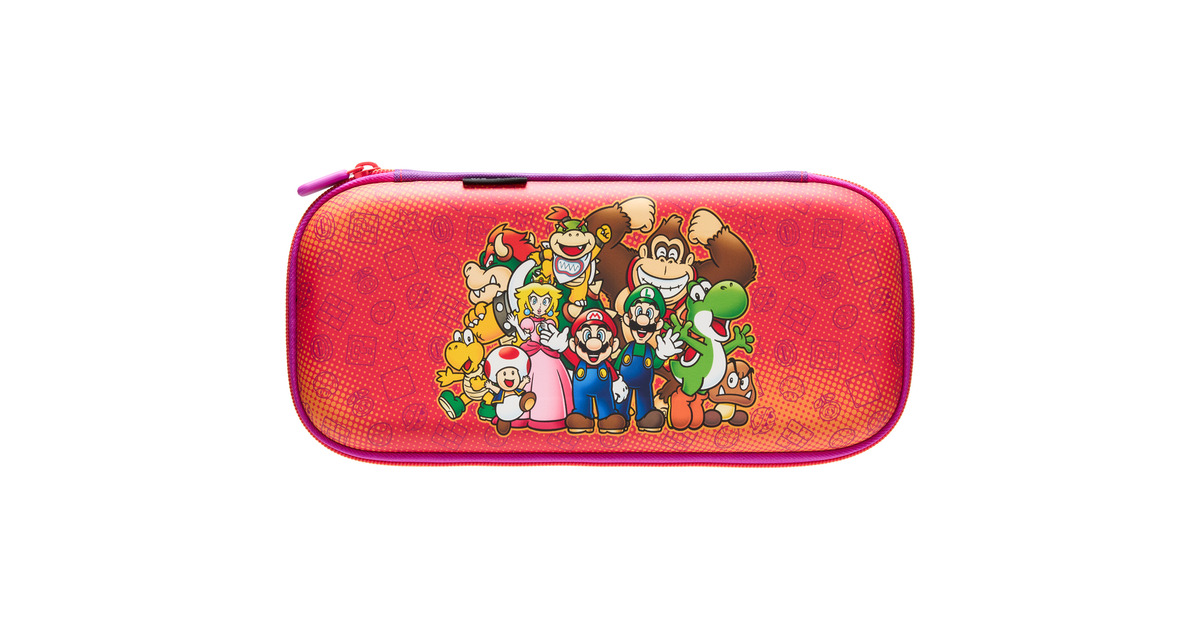 PowerADunne beschermhoes voor Nintendo Switch 2 - Mario en vrienden tas  (Zwart/geel)