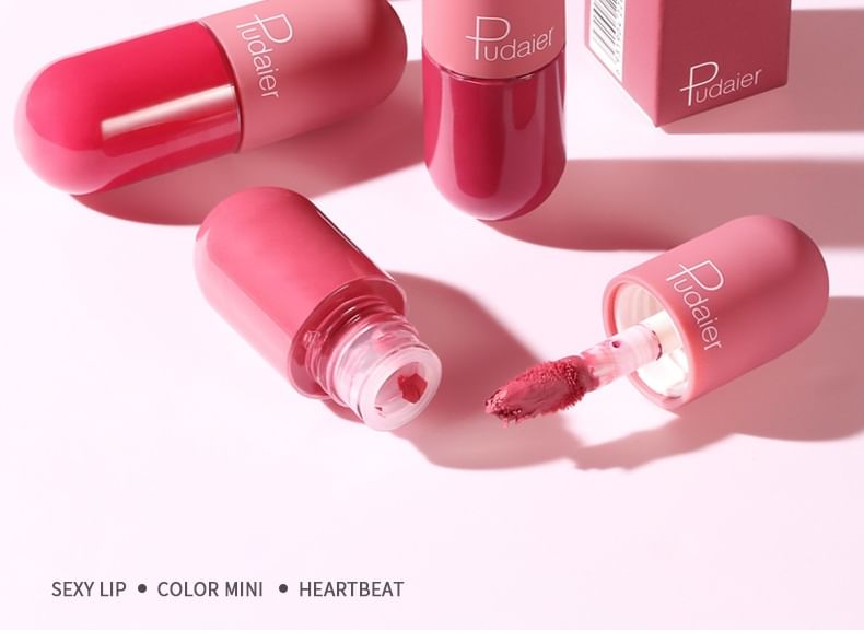 Pudaier - Mini Capsule Matte Vloeibare Lippenstift - 18 Kleuren