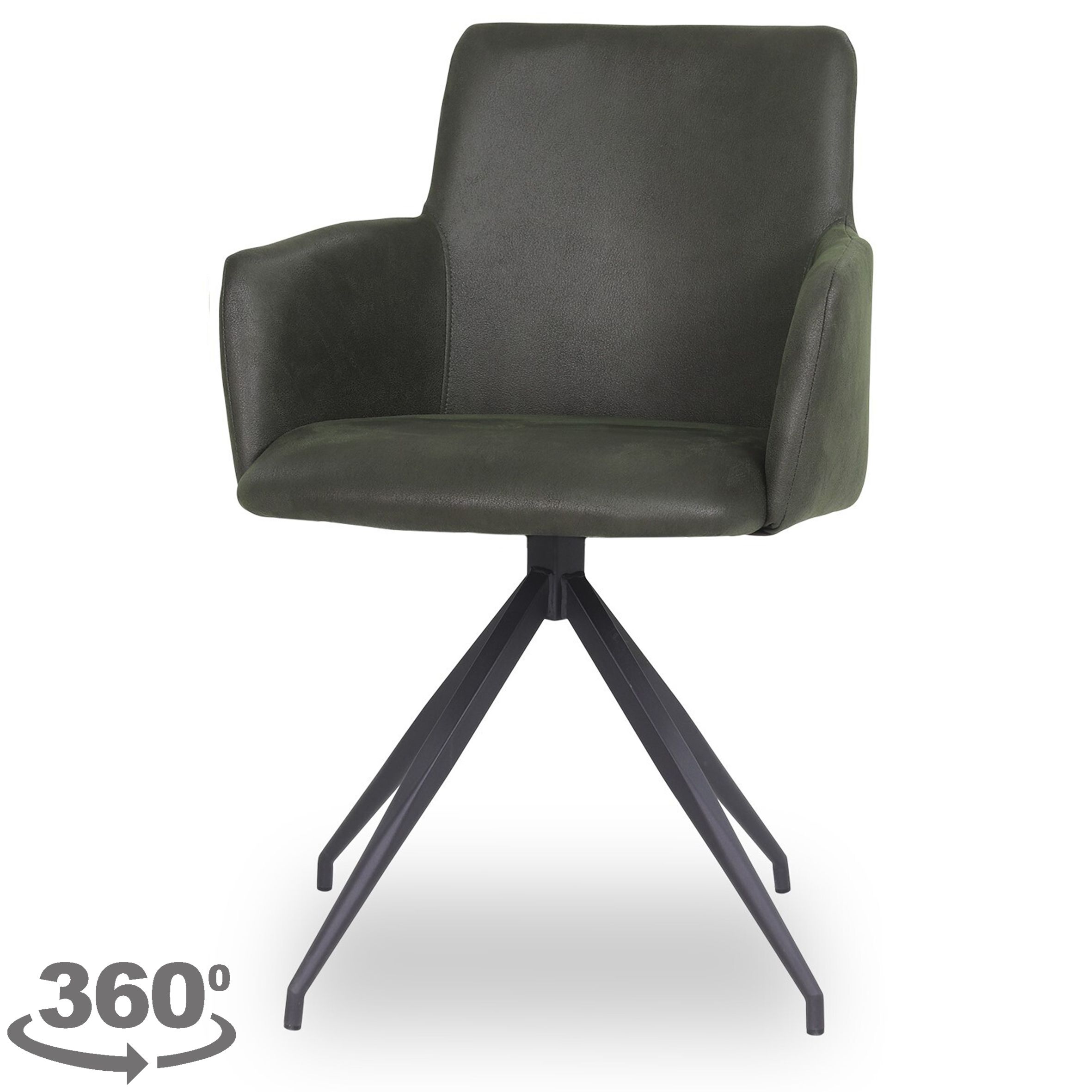 Eetkamerstoel - microvezel moss Levi B59 x D54 x H87 cm