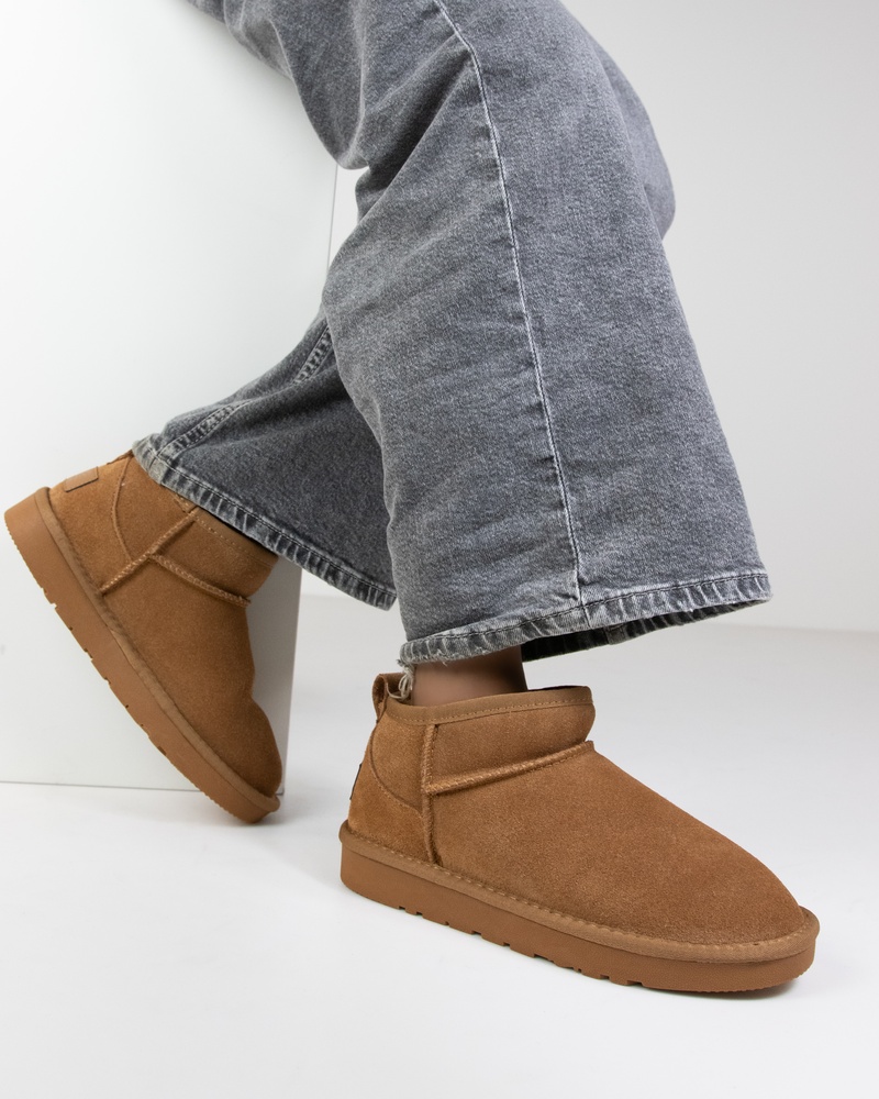 Nelson Gevoerde boots  - bruin