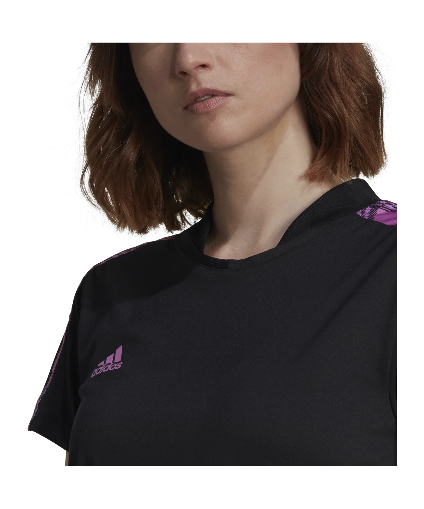 adidas Tiro Trainingsshirt Damen Schwarz Lila